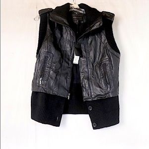 Punk Rock BCBG Max Azria Leather Moto Biker Vest